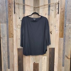 3/20$ bundle Express 3/4 sleeve black top L